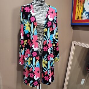 LuLaRoe Floral Cardigan - Black, Pink, Blue, Yellow